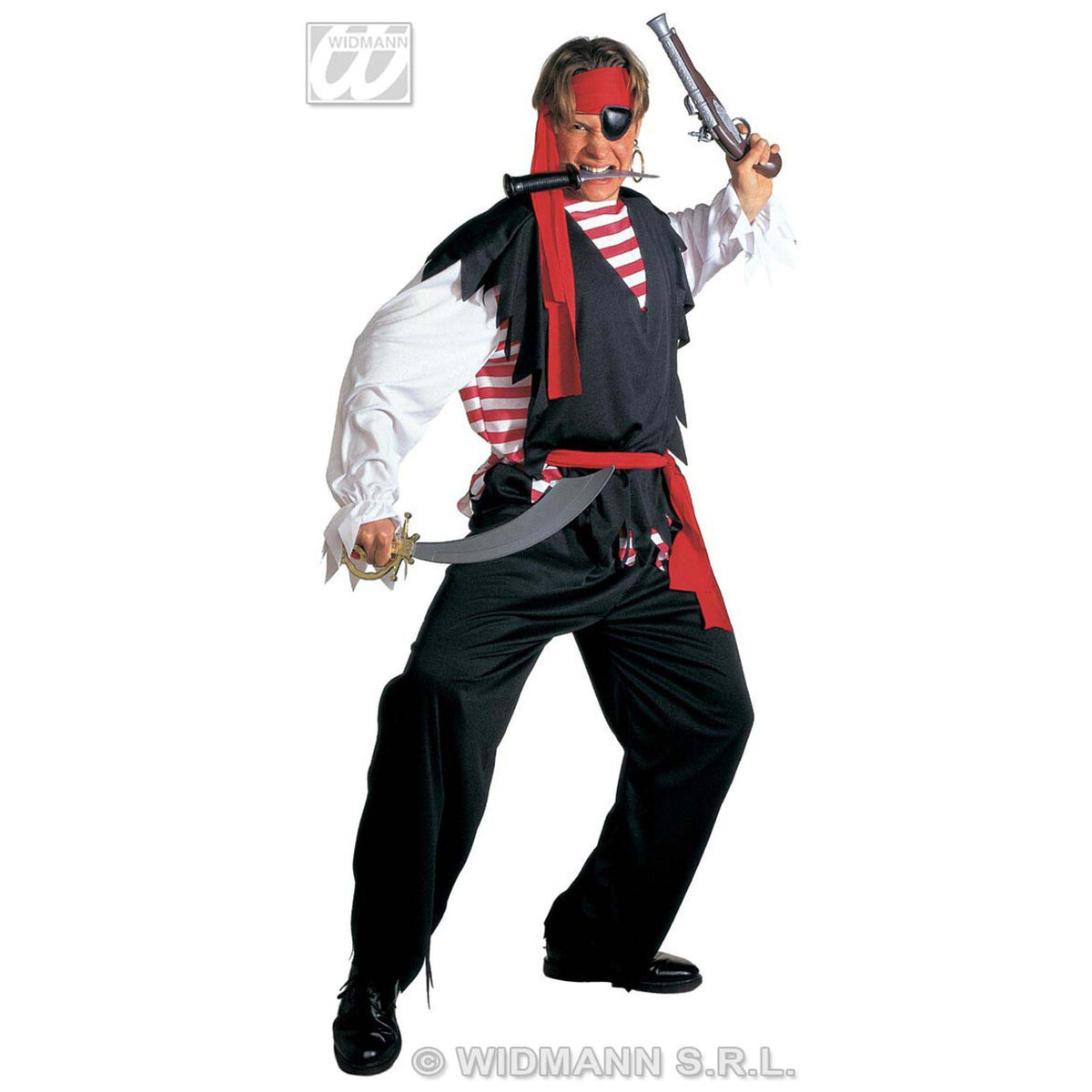 Op deze afbeelding zie je een Accessoires, van het merk Widmann. Piratenzwaard Met Ooglap