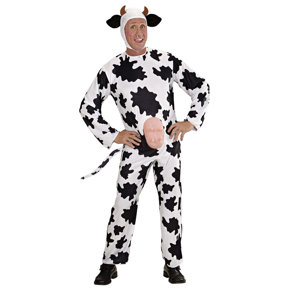 Op deze afbeelding zie je een Kostuums, van het merk Widmann. Grappige Koe Holy Cow Kostuum Man