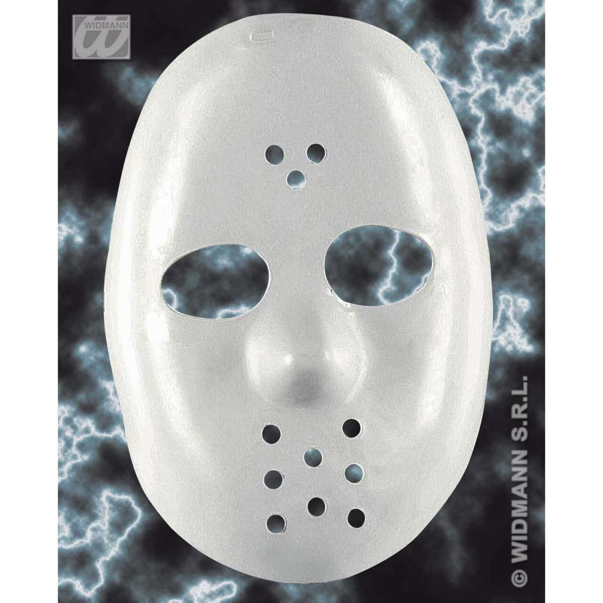 Op deze afbeelding zie je een Accessoires, van het merk Widmann. Hockey Masker Wit