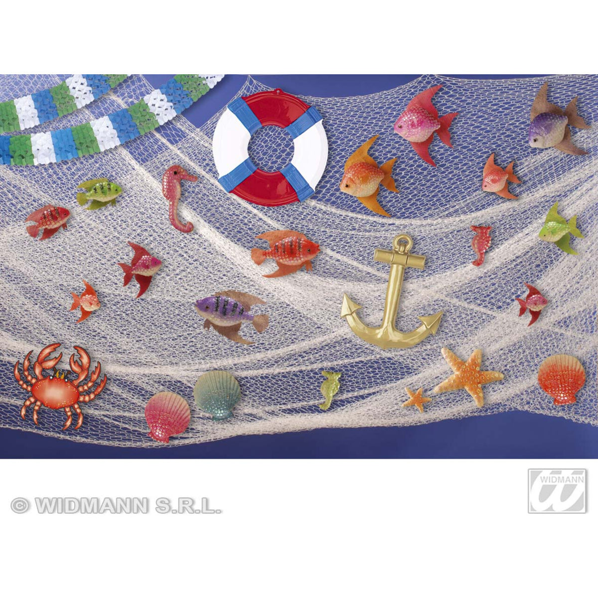 Op deze afbeelding zie je een Decoratie, van het merk Widmann. Vissersnet 6x2 Meter