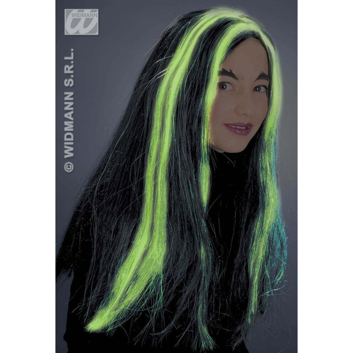 Op deze afbeelding zie je een Accessoires, van het merk Widmann. Pruik, Heks Kind