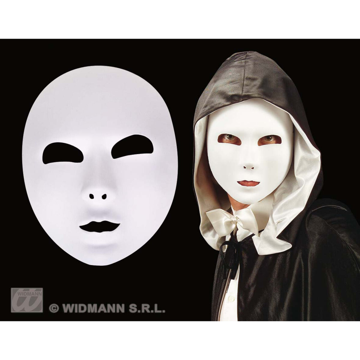 Op deze afbeelding zie je een Accessoires, van het merk Widmann. Masker Wit
