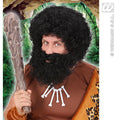 Perruque à Boucles Et Barbe Noire
