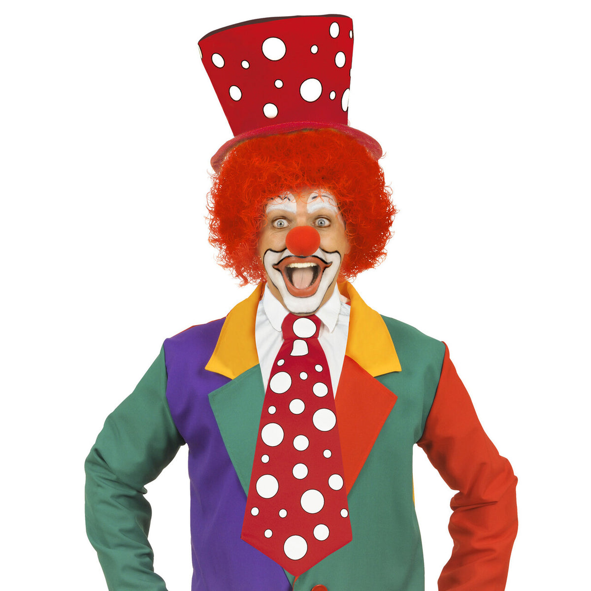 Op deze afbeelding zie je een Accessoires, van het merk Widmann. Stippen Stropdas Clown Rood