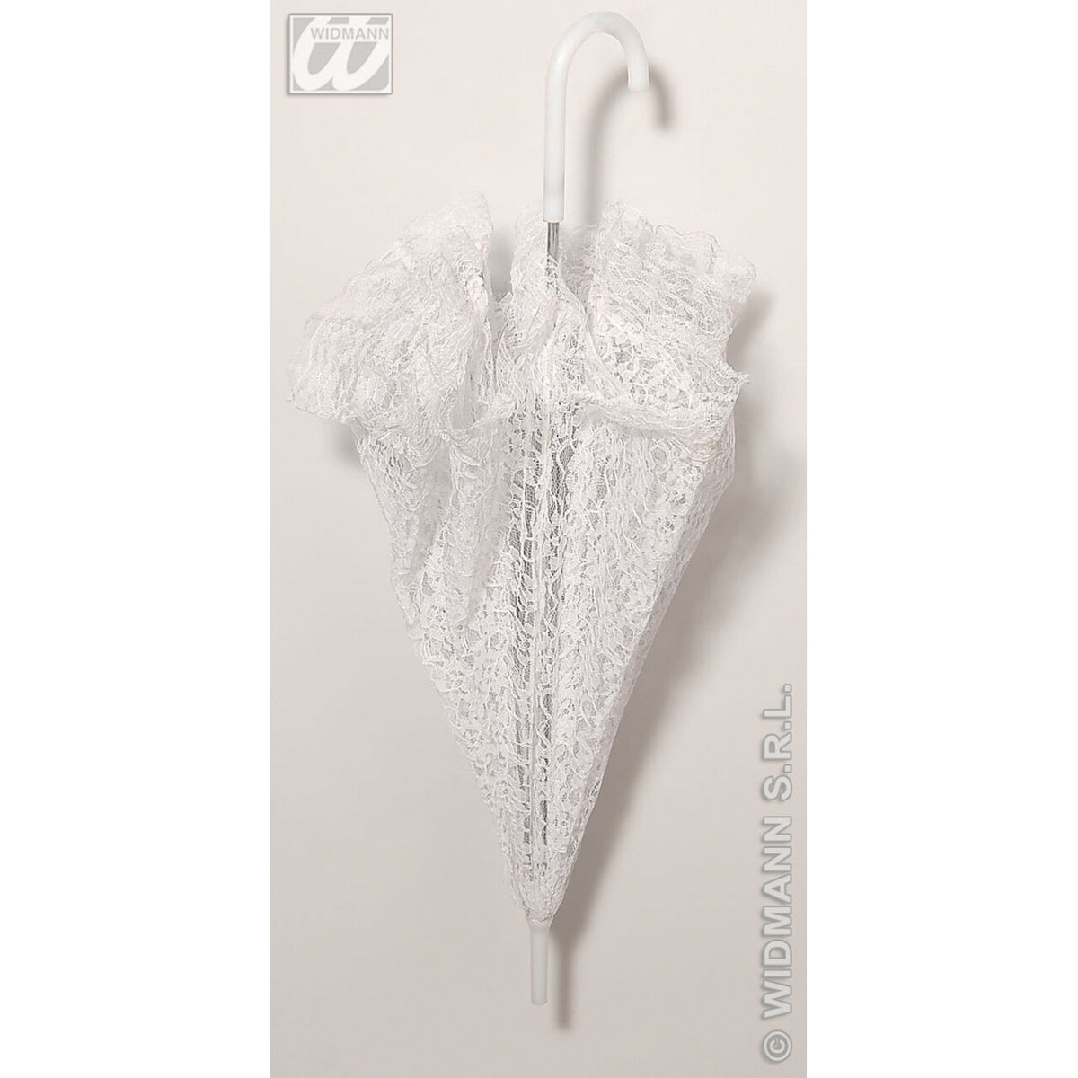 Op deze afbeelding zie je een Accessoires, van het merk Widmann. Kanten Parasol Wit