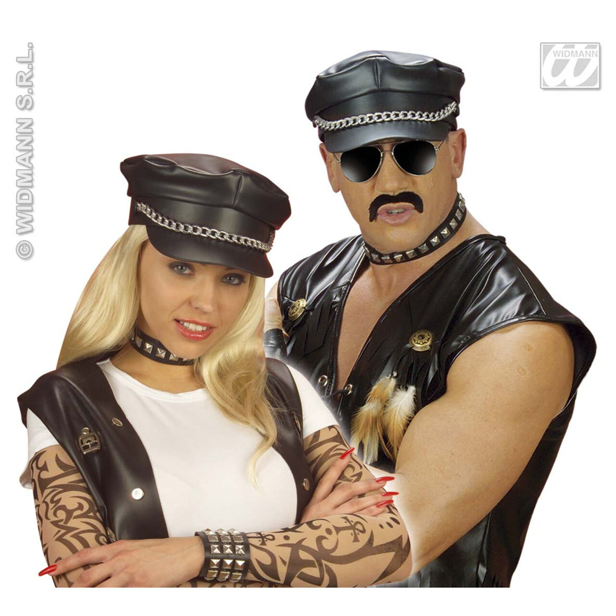Op deze afbeelding zie je een Accessoires, van het merk Widmann. Choker Met Spijkers