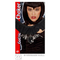 Collier Ras-Du-Cou Chauve-Souris Pierre Noire