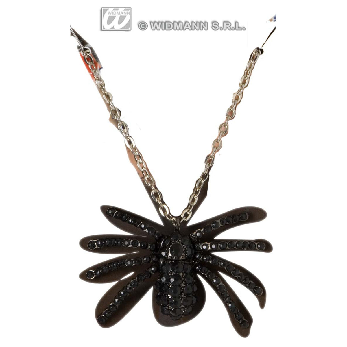 Op deze afbeelding zie je een Accessoires, van het merk Widmann. Zwarte Ketting Met Spin