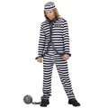 Tenue De Prisonnier Enfant Noir Et Blanc Garçon Costume