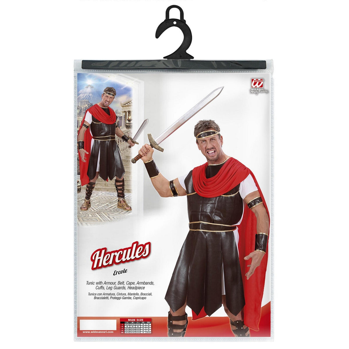 Op deze afbeelding zie je een Kostuums, van het merk Widmann. Centurion Hercules Kostuum Man