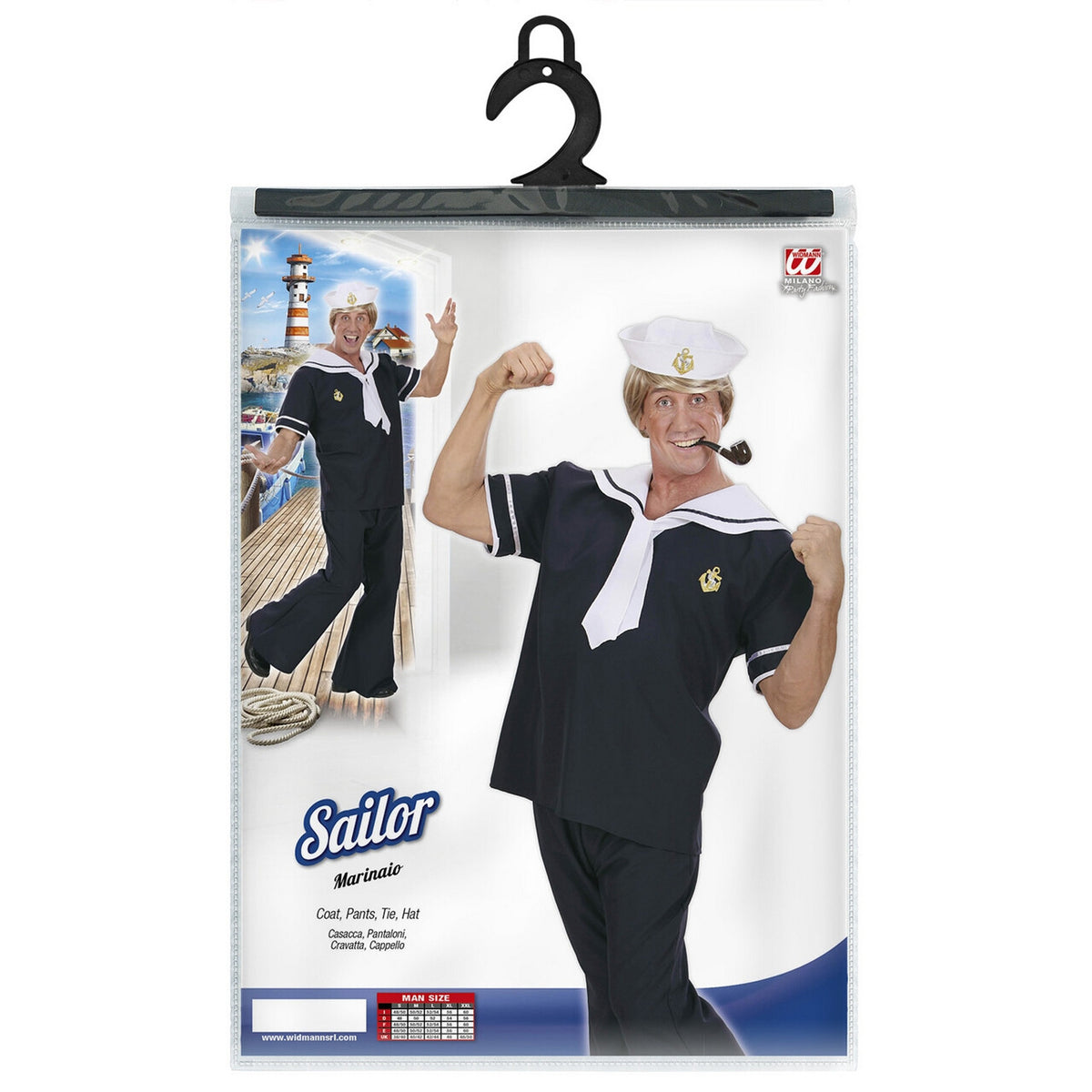 Op deze afbeelding zie je een Kostuums, van het merk Widmann. Zeeman Sterk Blauw Kostuum