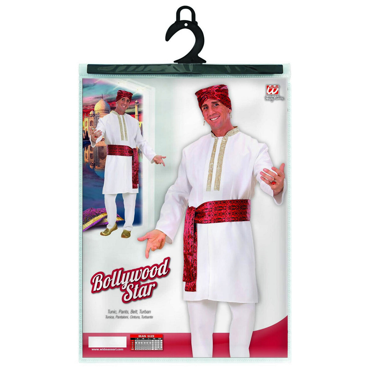 Op deze afbeelding zie je een Kostuums, van het merk Widmann. Bollywood Ster Vliegend Tapijt Kostuum Man