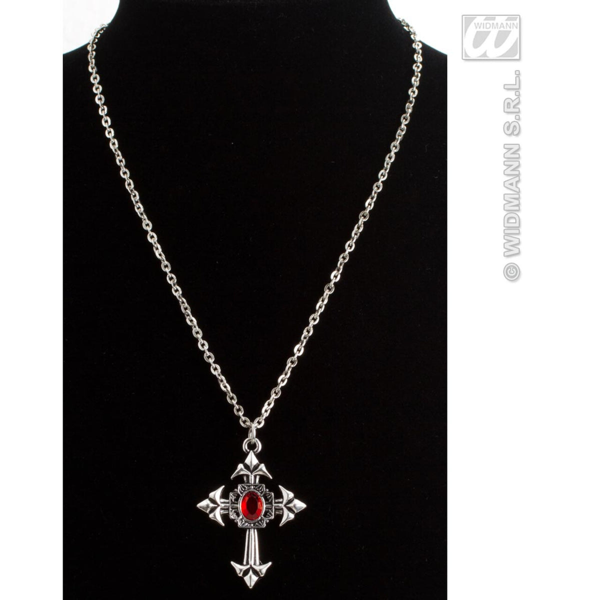 Op deze afbeelding zie je een Accessoires, van het merk Widmann. Gothic Ketting Met Rode Steen