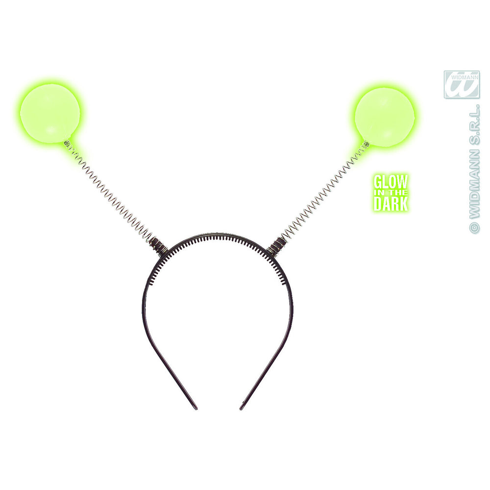 Op deze afbeelding zie je een Accessoires, van het merk Widmann. Hoofdband Met Antenne, Lichtgevend In Donker