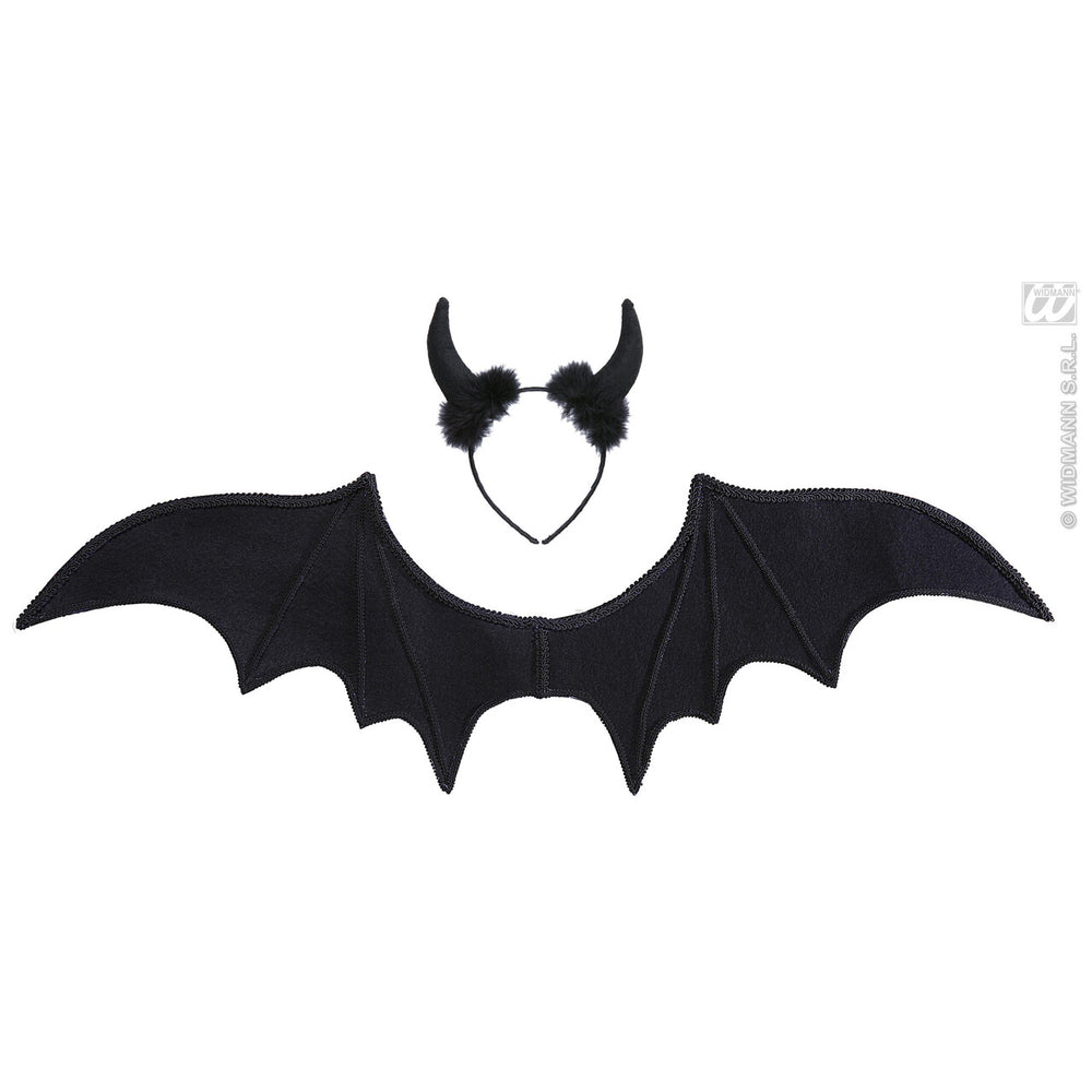 Op deze afbeelding zie je een Accessoires, van het merk Widmann. Duivel Set Zwart