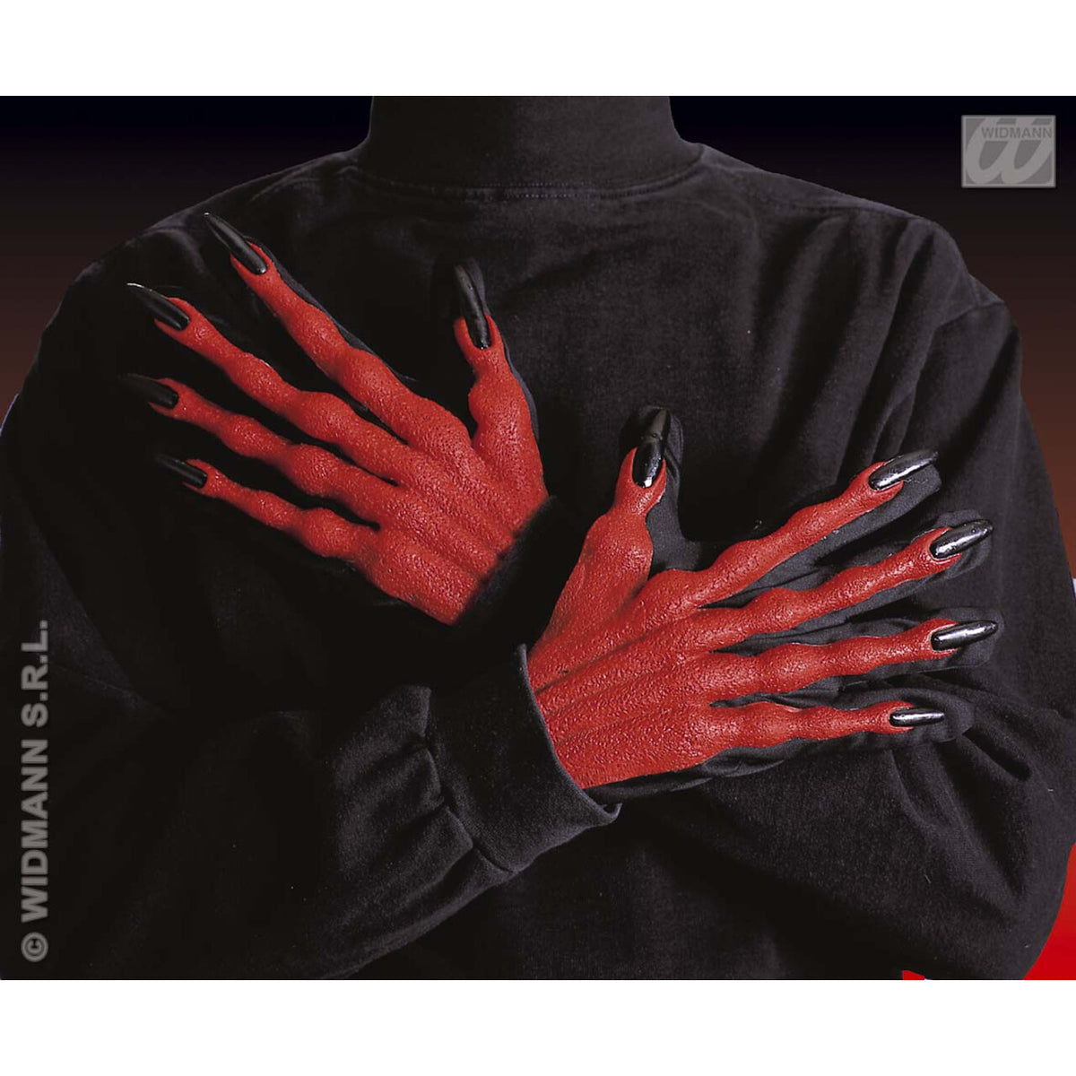 Op deze afbeelding zie je een Accessoires, van het merk Widmann. Handschoenen Duivel 3d