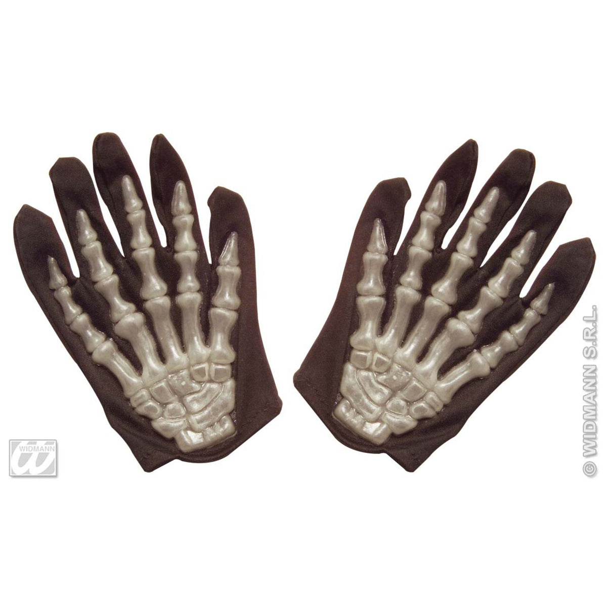 Op deze afbeelding zie je een Accessoires, van het merk Widmann. Skelethandschoenen 3d L.i.d. Kind