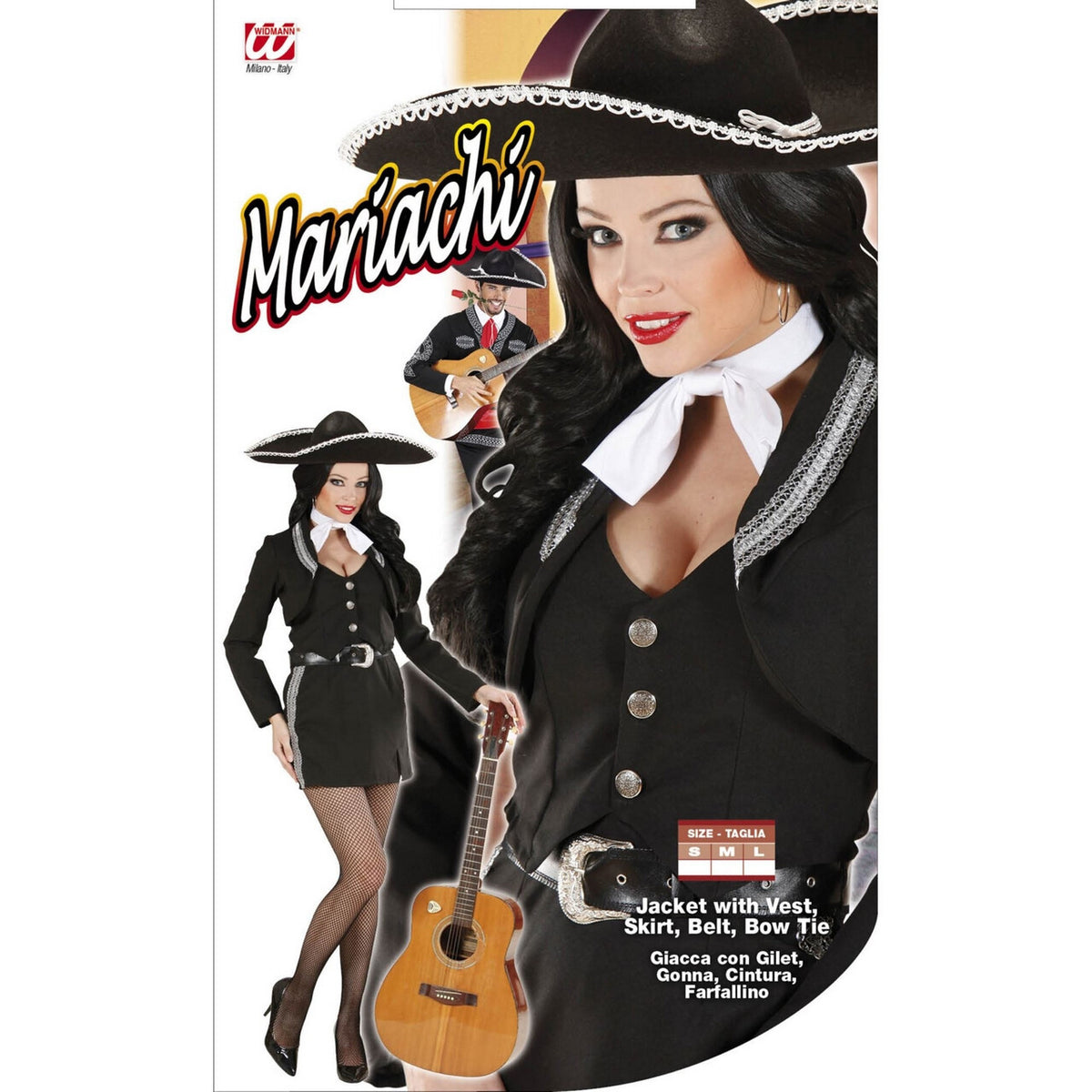 Op deze afbeelding zie je een Kostuums, van het merk Widmann. Mariachi Vrouw Kostuum