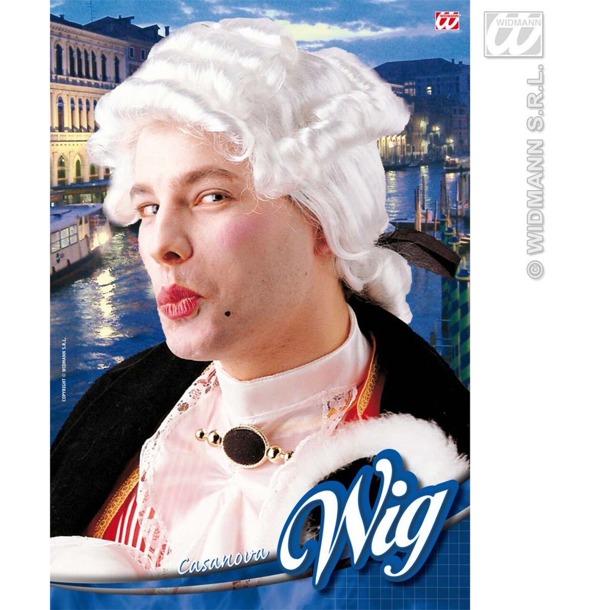 Op deze afbeelding zie je een Accessoires, van het merk Widmann. Pruik, Luxe Koloniaal, Man