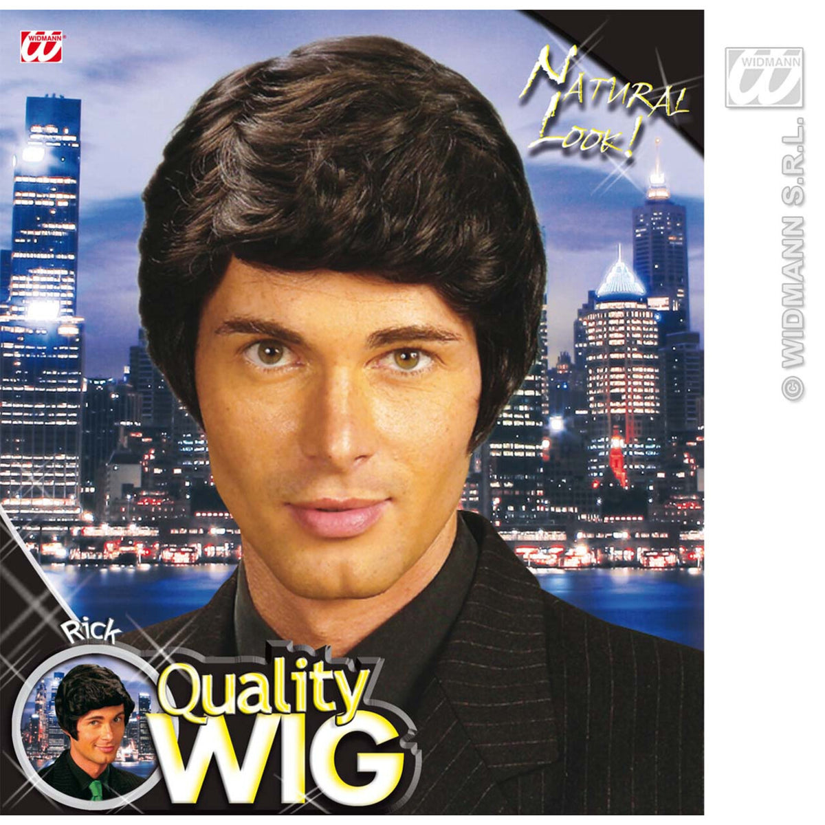 Op deze afbeelding zie je een Accessoires, van het merk Widmann. Pruik, Rick Zwart