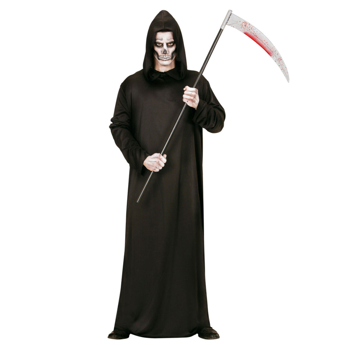 Op deze afbeelding zie je een Kostuums, van het merk Widmann. Grim Reaper Man Kostuum
