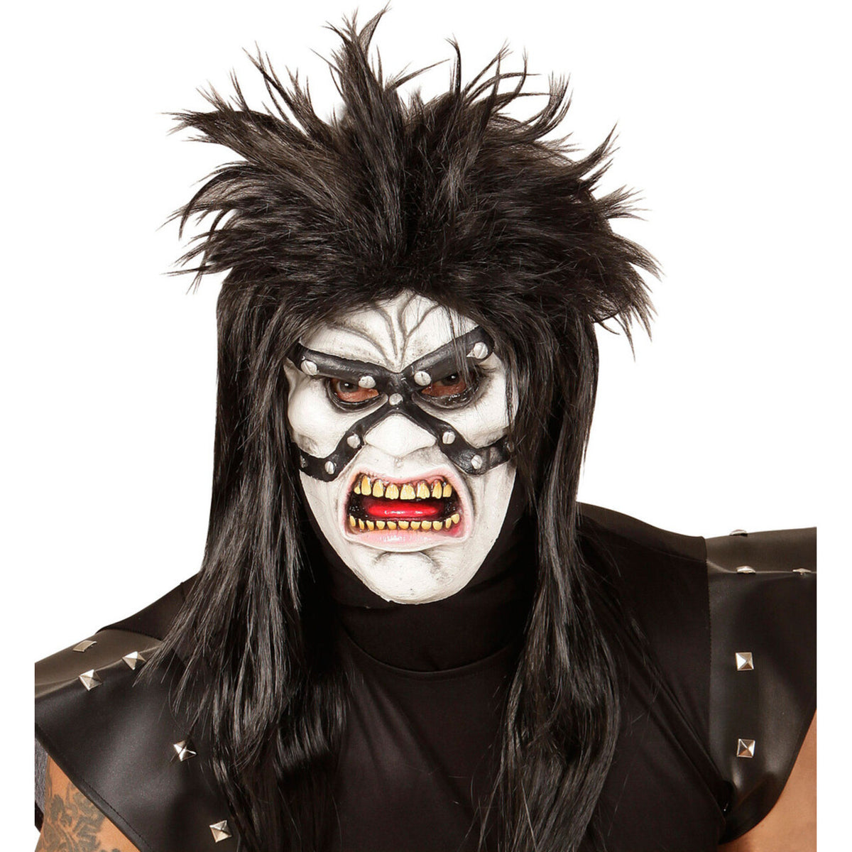 Op deze afbeelding zie je een Accessoires, van het merk Widmann. Masker Rocker / Beul Kiss From Hell