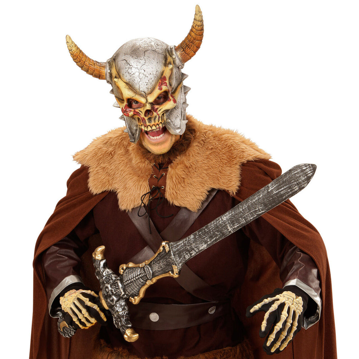 Op deze afbeelding zie je een Accessoires, van het merk Widmann. Masker Saurion De Viking