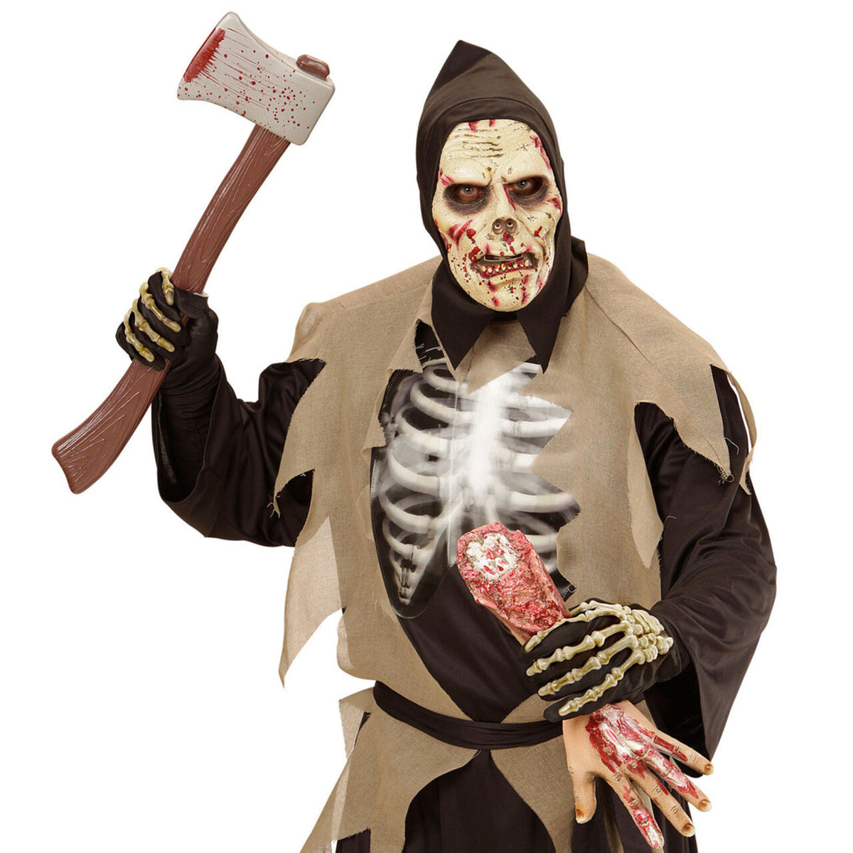 Op deze afbeelding zie je een Accessoires, van het merk Widmann. Masker Donkere Zombie Doodloper