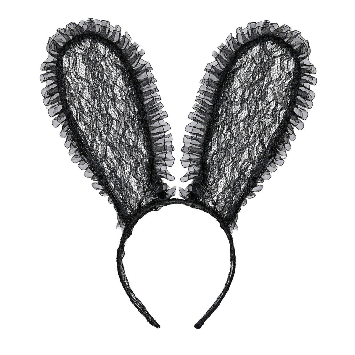 Op deze afbeelding zie je een Accessoires, van het merk Widmann. Sexy Bunny Oren Kant, Zwart