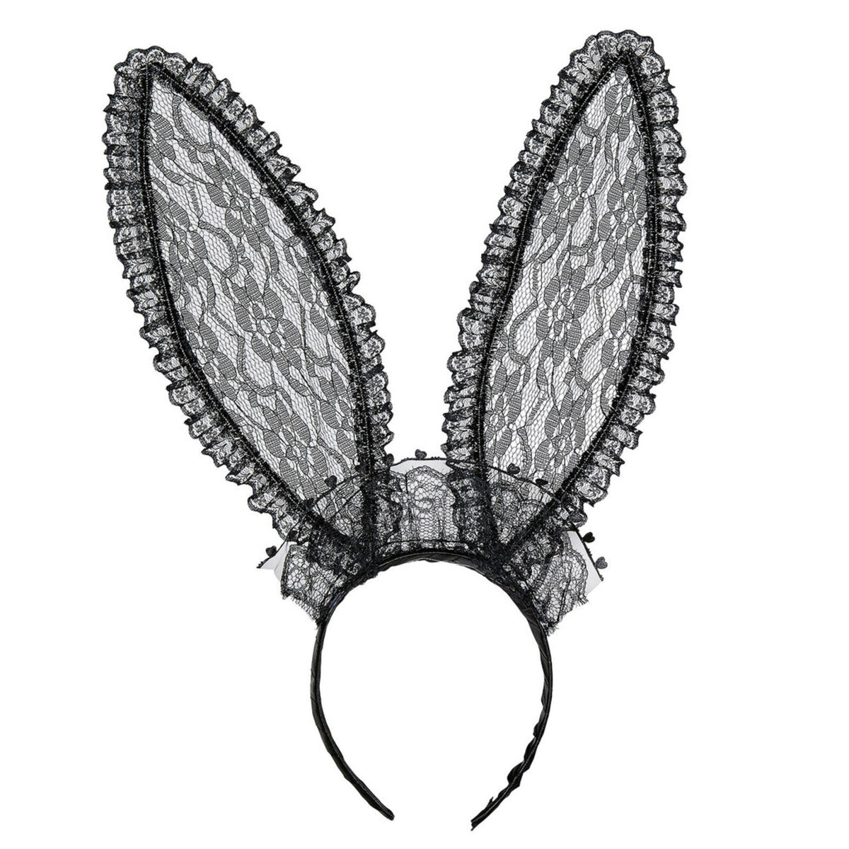 Op deze afbeelding zie je een Accessoires, van het merk Widmann. Sexy Zwarte Bunny Oren Kant, Zwart