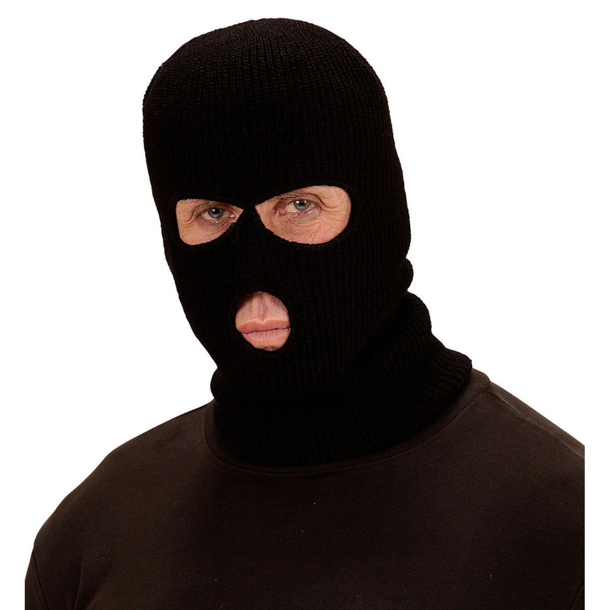 Op deze afbeelding zie je een Accessoires, van het merk Widmann. Overvaller Masker Balaclava