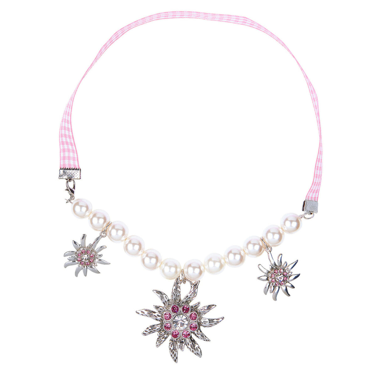 Op deze afbeelding zie je een Accessoires, van het merk Widmann. Duitse Oktoberfest Edelweiss Parel Ketting