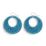 Boucles Doreilles Pailletées Azur Des Années 70-80