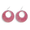Boucles Doreilles Pailletées Roses Années 70-80