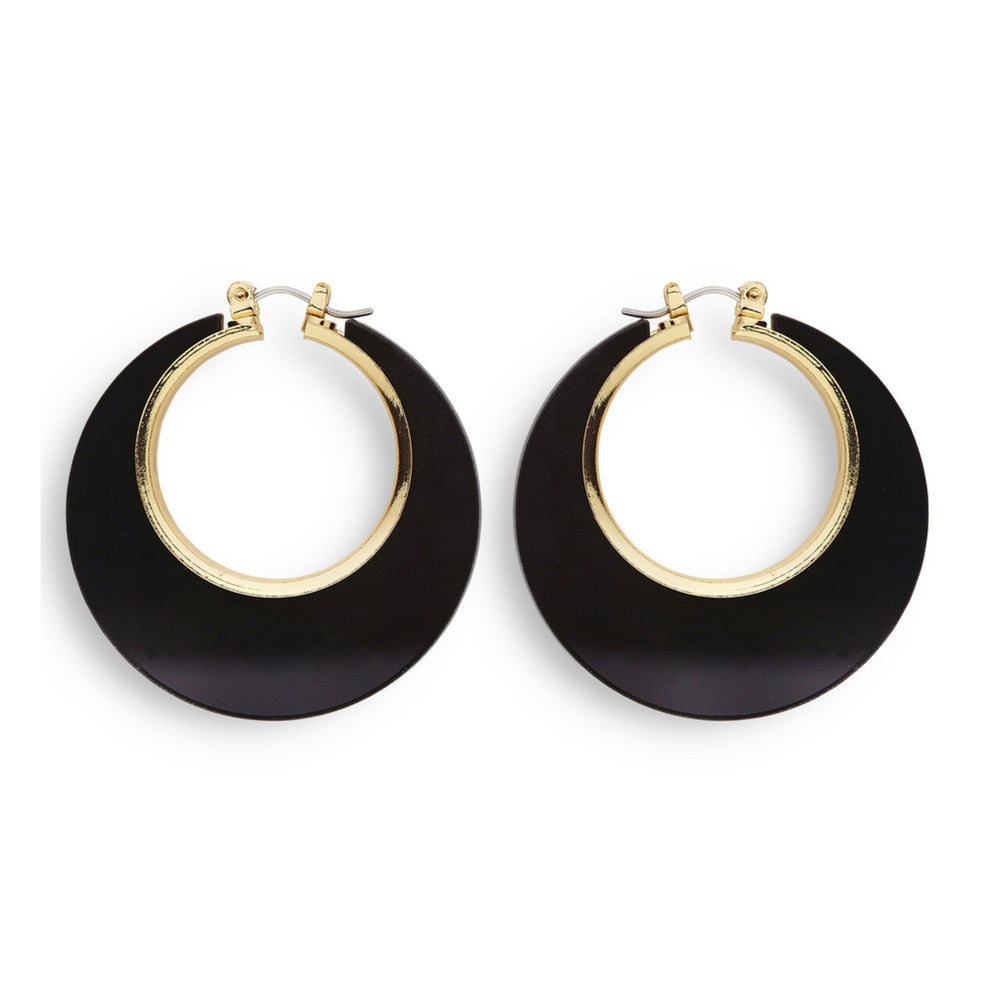 Op deze afbeelding zie je een Accessoires, van het merk Widmann. 70er Jaren Oorbellen Disco Zwart / Goud