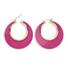 Boucles Doreilles Disco Années 70 Rose / Or