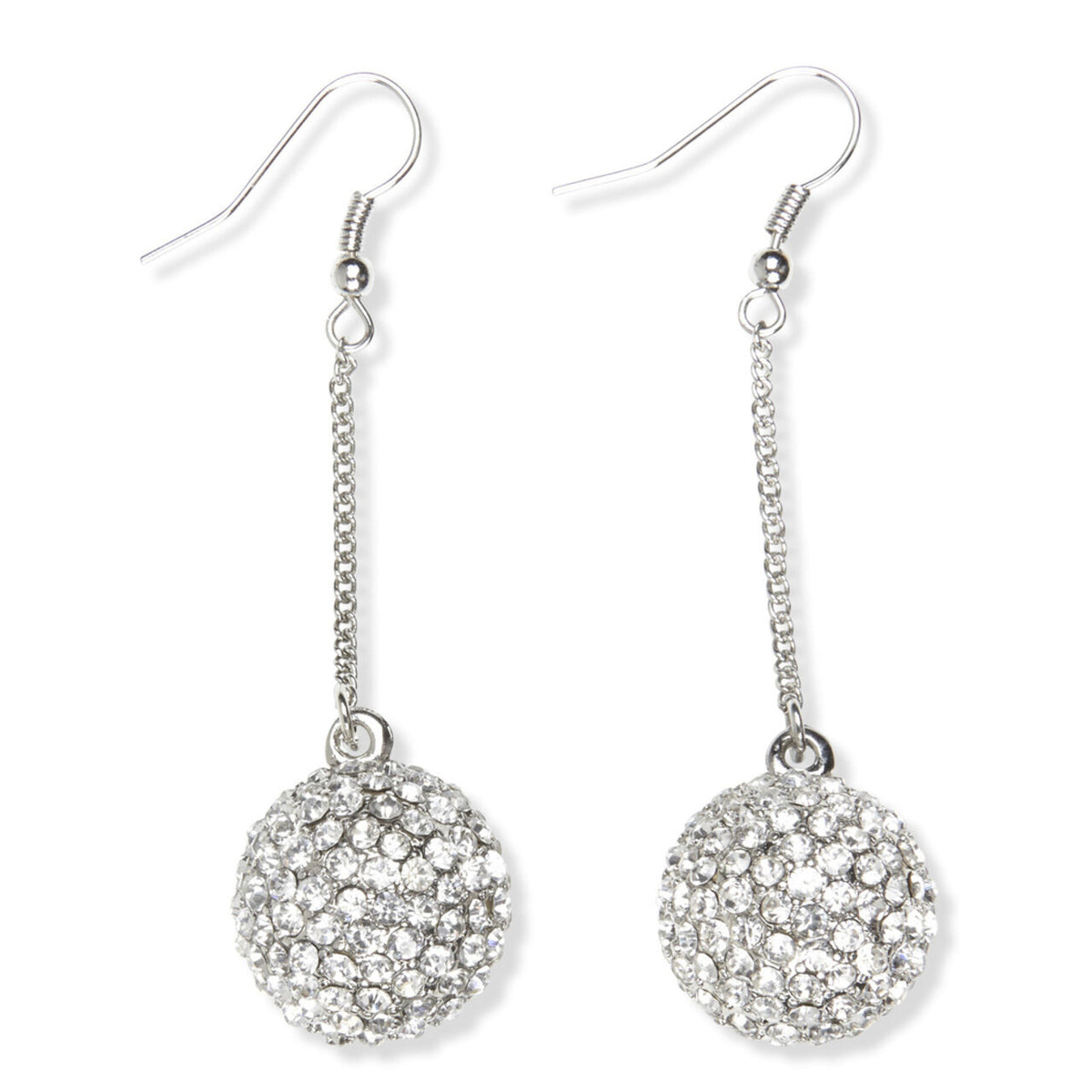 Op deze afbeelding zie je een Accessoires, van het merk Widmann. Disco Oorbellen Strass, Bol