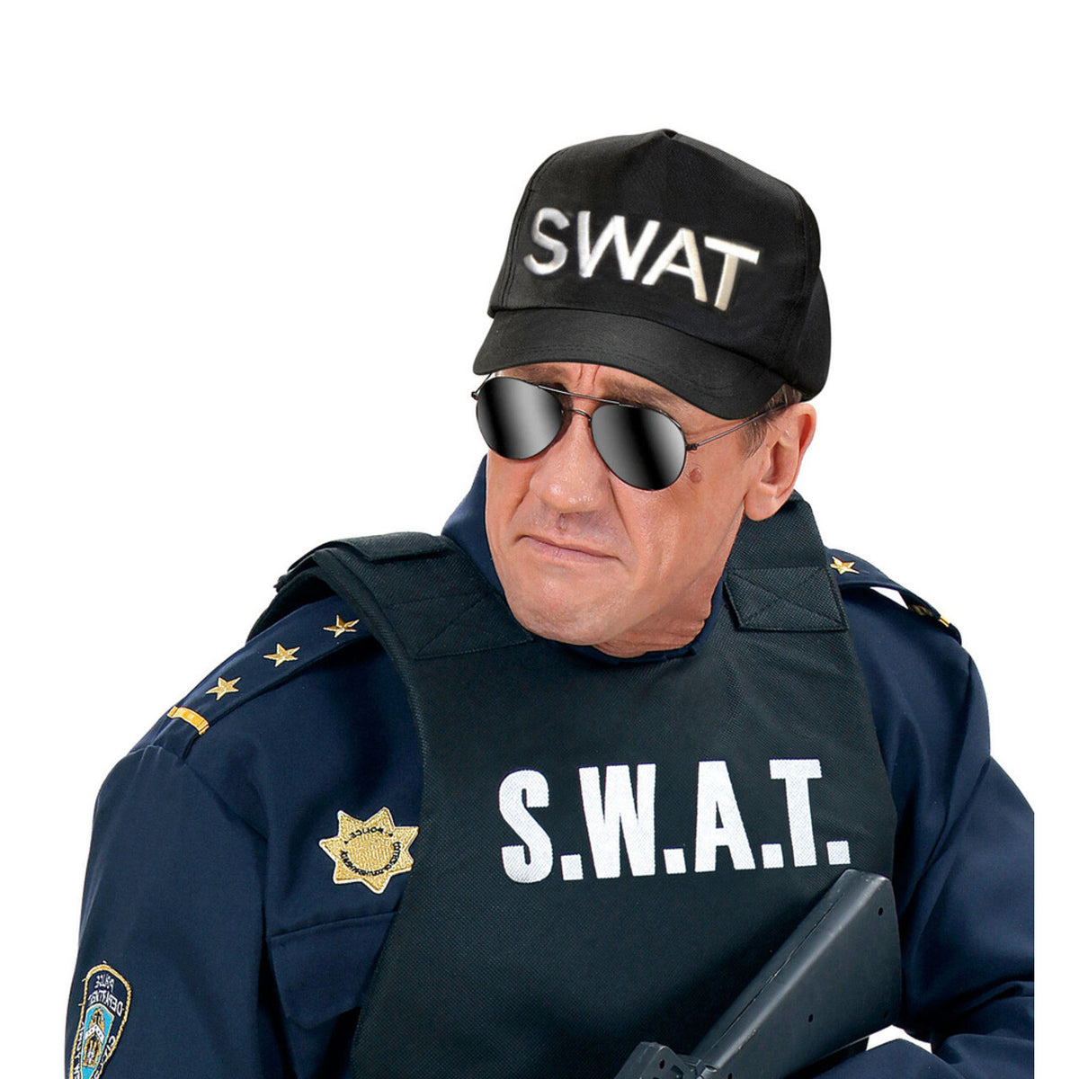 Op deze afbeelding zie je een Accessoires, van het merk Widmann. Amerikaanse Cap Swat