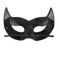 Masque Sexy En Velours Panthère Noire Avec Paillettes