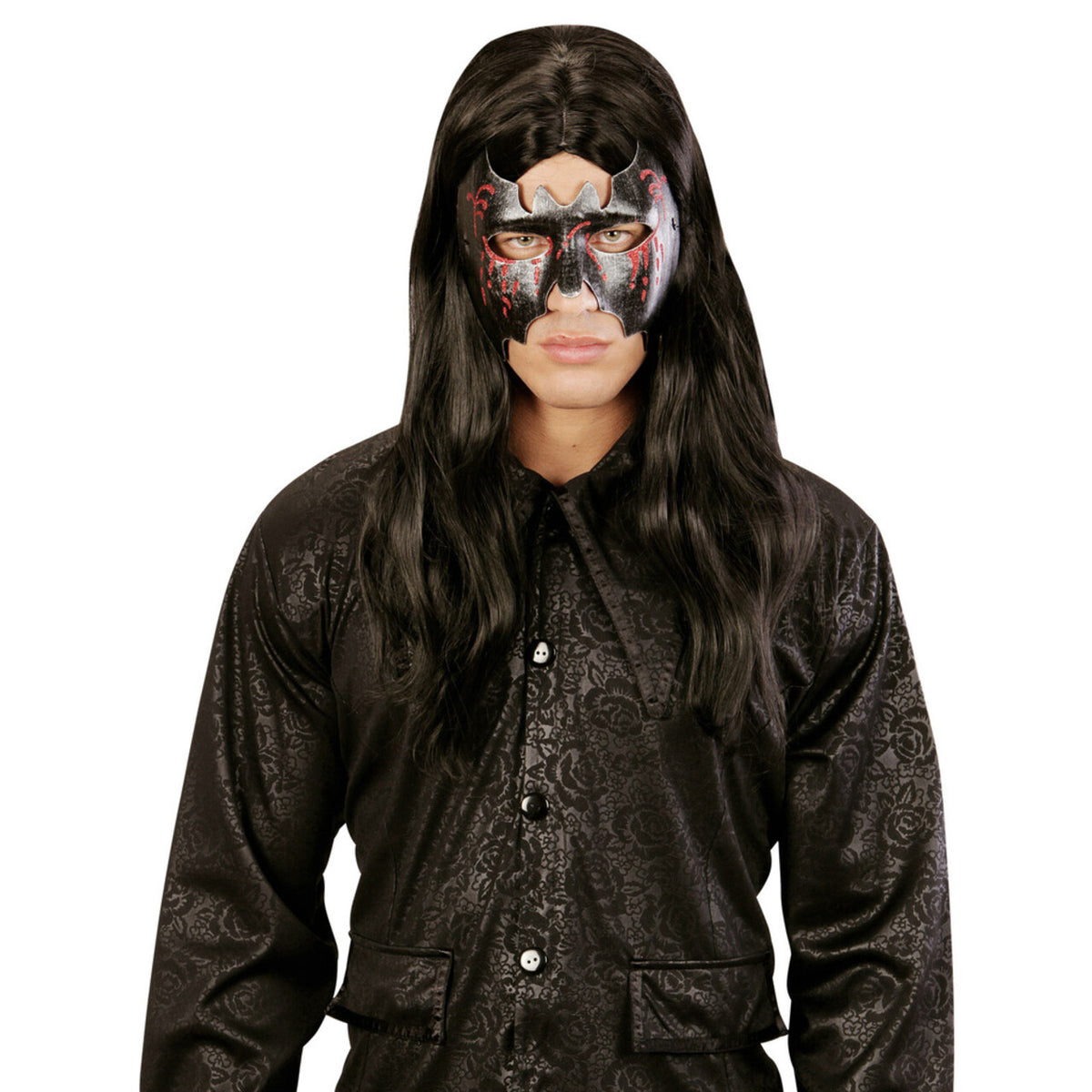 Op deze afbeelding zie je een Accessoires, van het merk Widmann. Transsylvanie Masker Vleermuis Met Bloedende Ogen