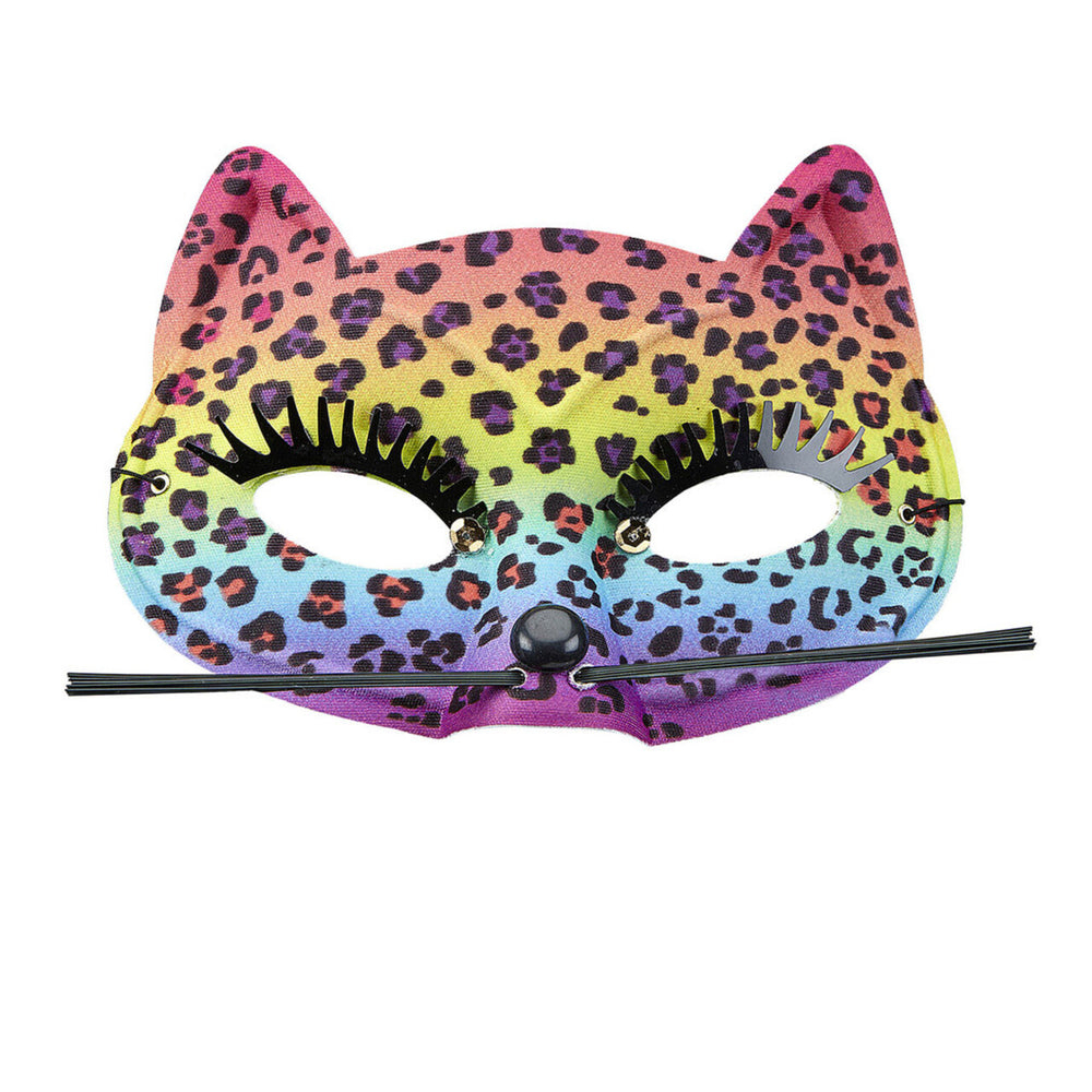 Op deze afbeelding zie je een Accessoires, van het merk Widmann. Kleurrijk Oogmasker Luipaard Regenboog