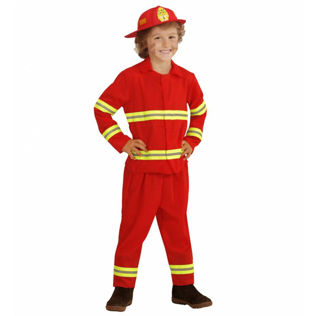 Op deze afbeelding zie je een Kostuums, van het merk Widmann. Brandweerman Kostuum