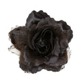Pince à Cheveux Tropicale Rose Noire Avec Paillettes