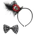 Serre-Tête Halloween Avec Mini Chapeau Et Nœud Métallique