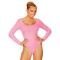 Body Unicolore Adulte Fermeture à Boutons Rose Doux