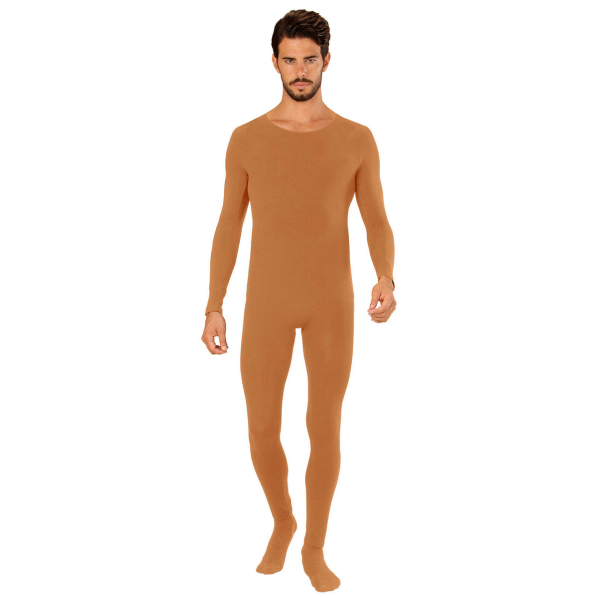 Op deze afbeelding zie je een Kostuums, van het merk Widmann. Unicolor Bodysuit Lichaamskleur Man Kostuum