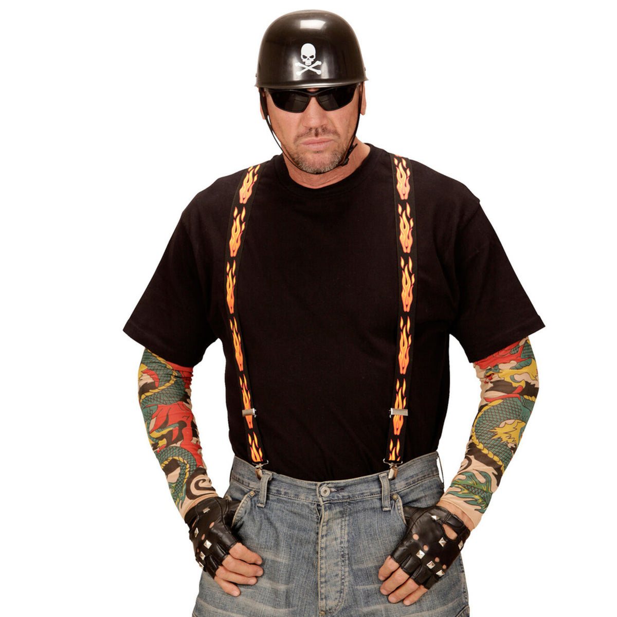 Op deze afbeelding zie je een Accessoires, van het merk Widmann. Hothothot Bretels Vlammen