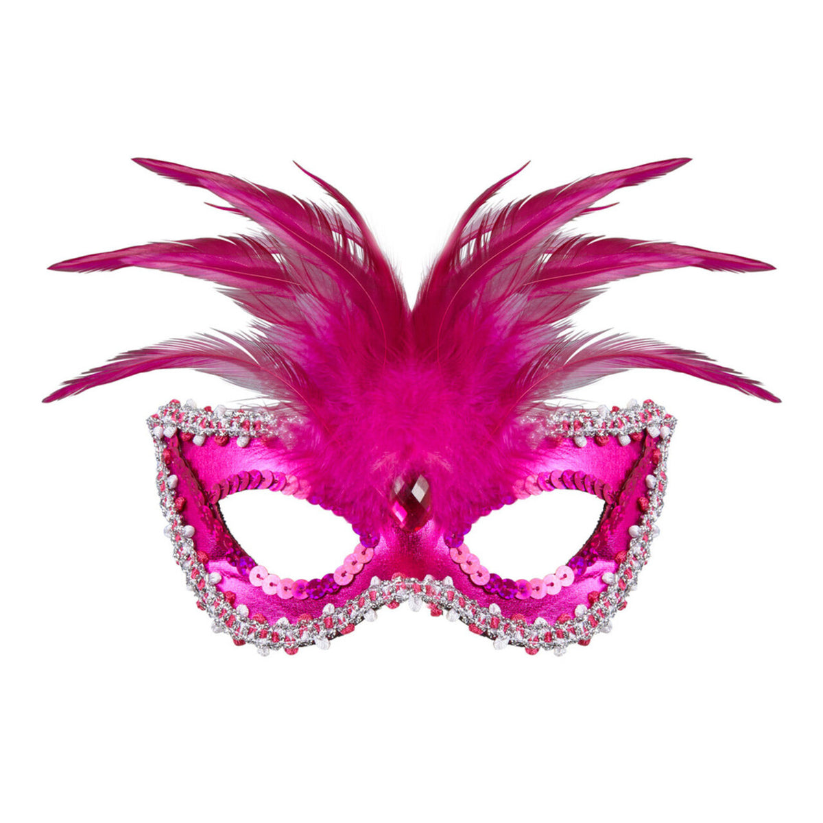 Op deze afbeelding zie je een Accessoires, van het merk Widmann. Koninklijk Oogmasker, Barones Metallic Roze