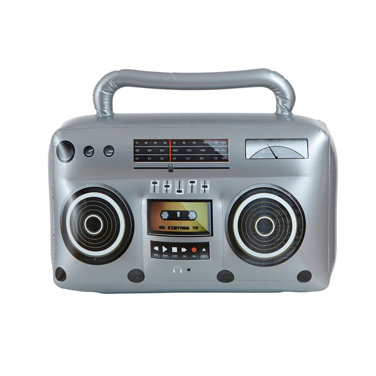 Op deze afbeelding zie je een Decoratie, van het merk Widmann. Ghettoblaster Opblaasbare Radio 50 Centimeter