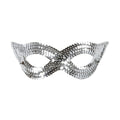 Masque Érotique à Paillettes Argent